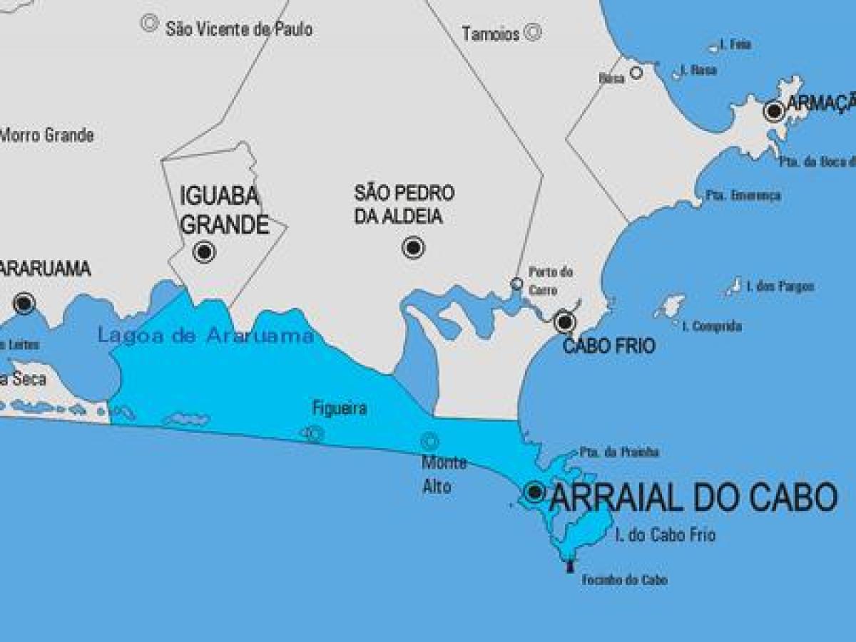 რუკა Arraial ნუ Cabo მუნიციპალიტეტის