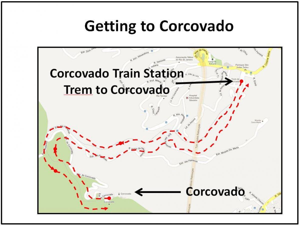 რუკა Corcovado მატარებელი