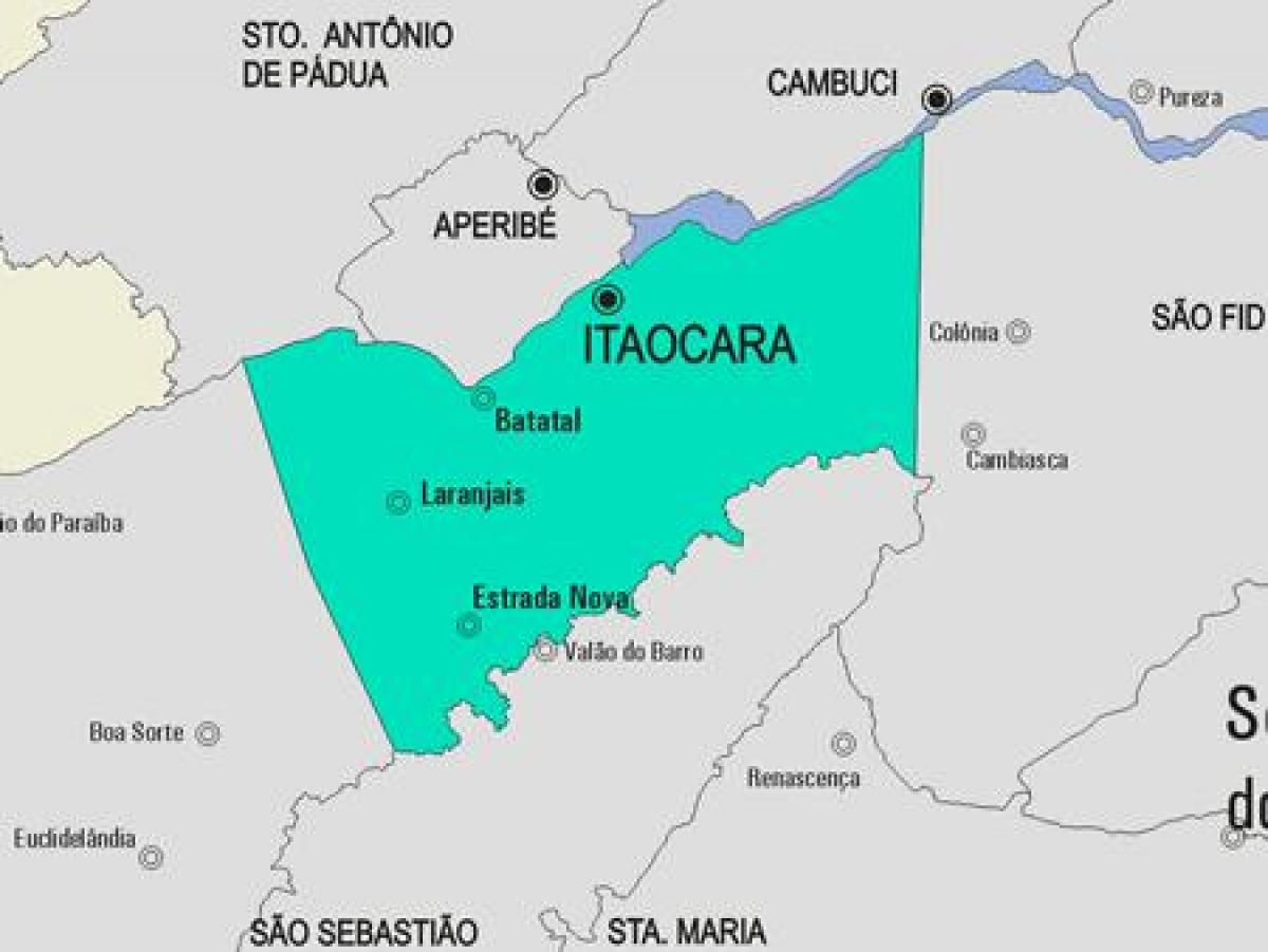 რუკა Itaocara მუნიციპალიტეტის