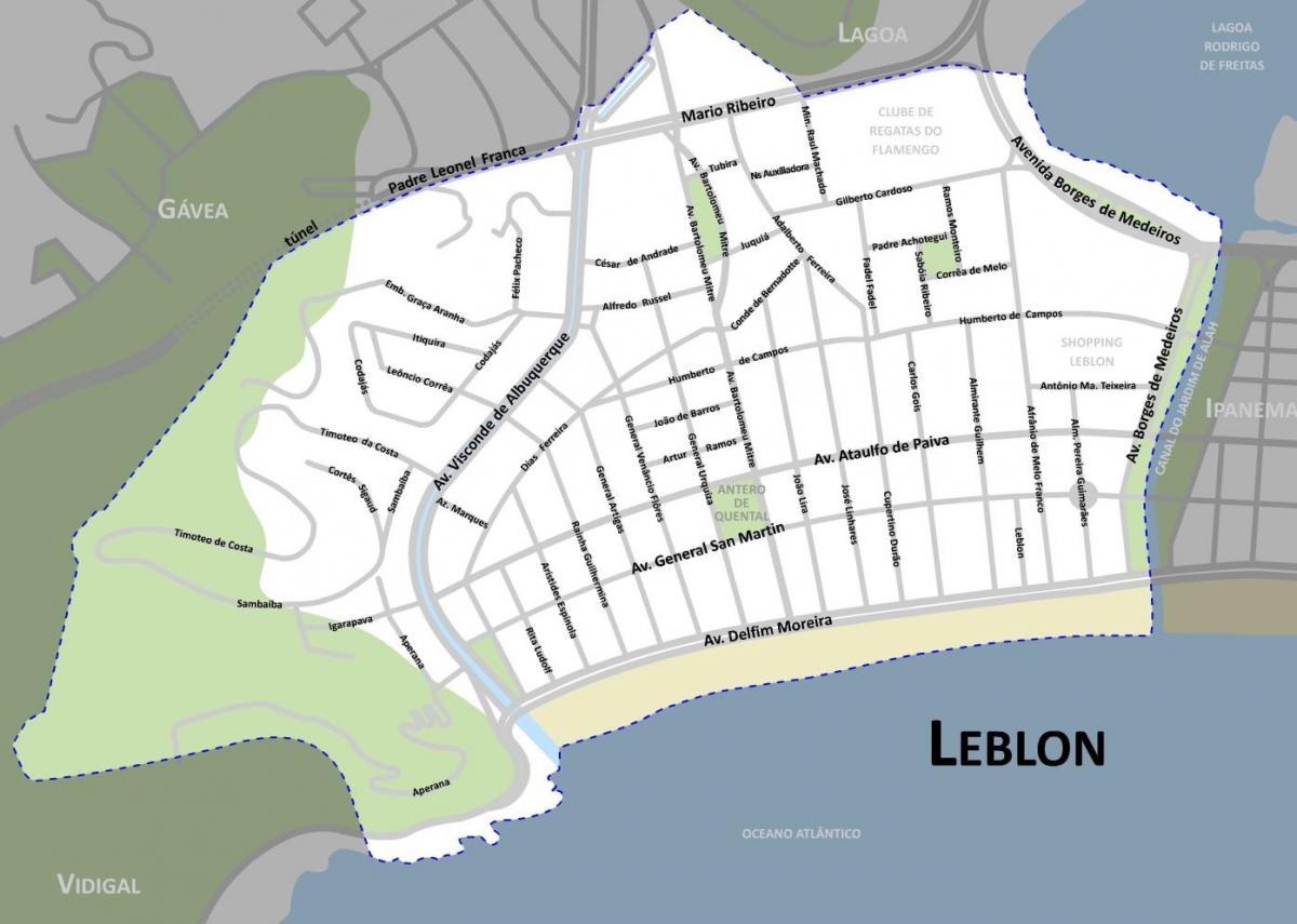რუკა Leblon beach