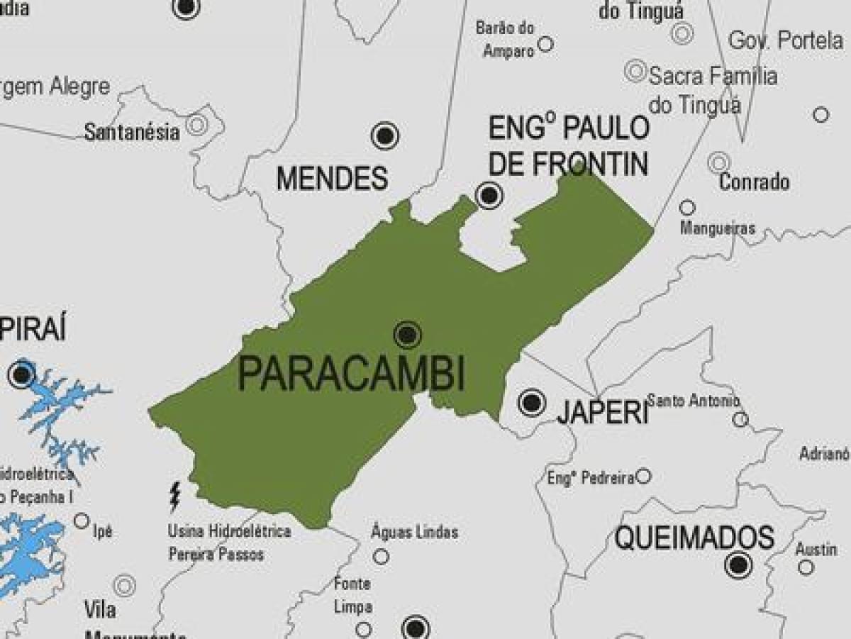 რუკა Paracambi მუნიციპალიტეტის