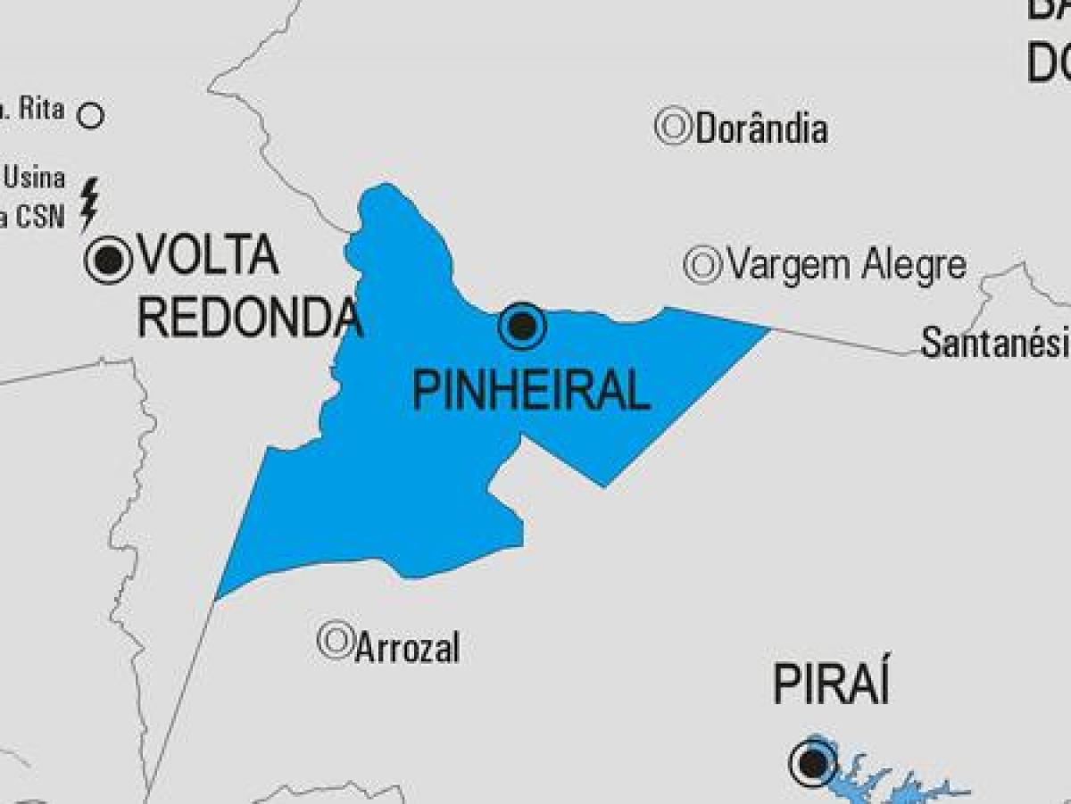 რუკა Pinheiral მუნიციპალიტეტის