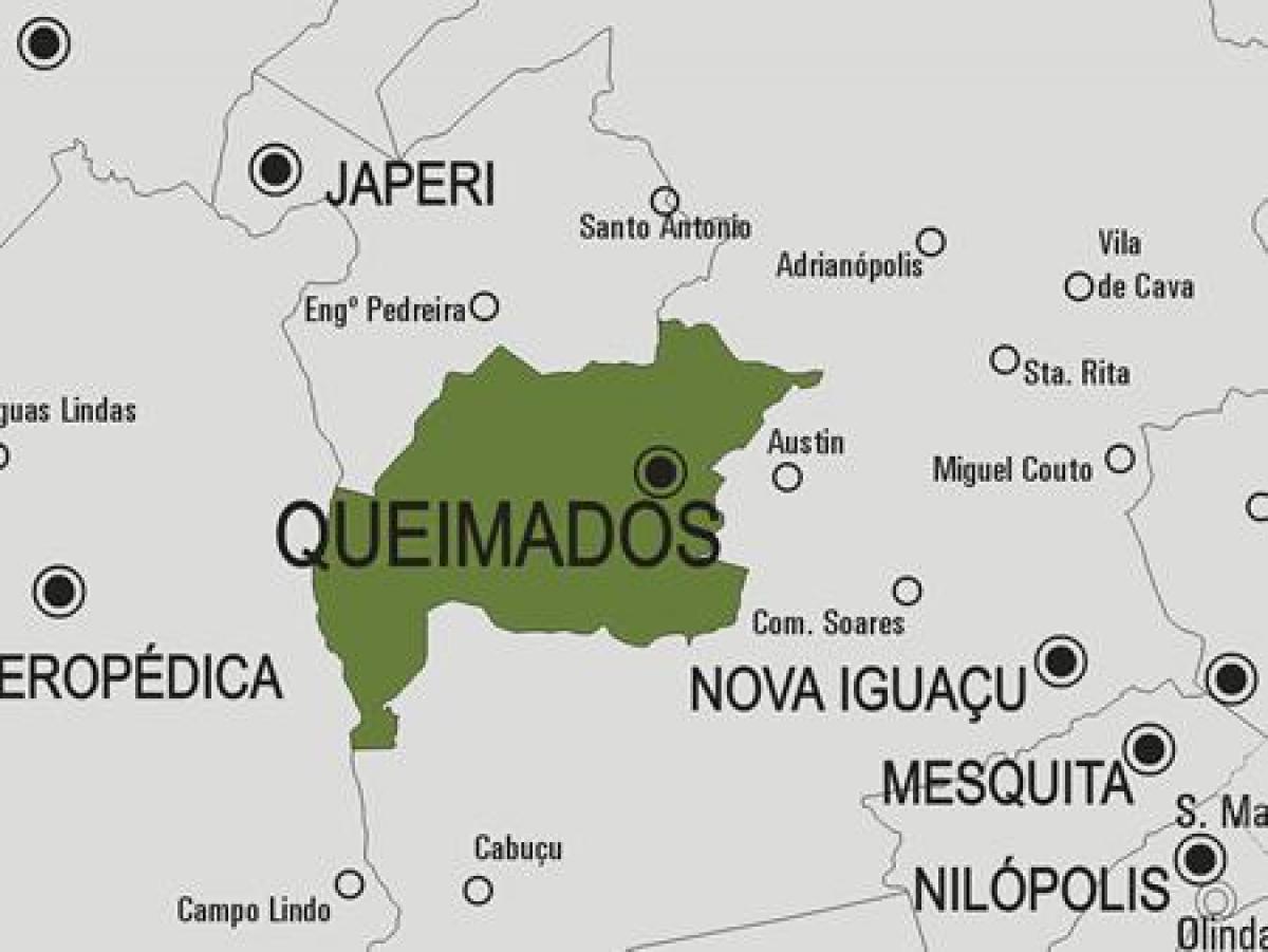 რუკა Queimados მუნიციპალიტეტის