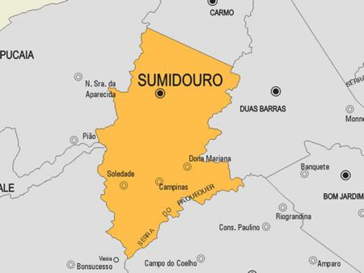 რუკა Sumidouro მუნიციპალიტეტის
