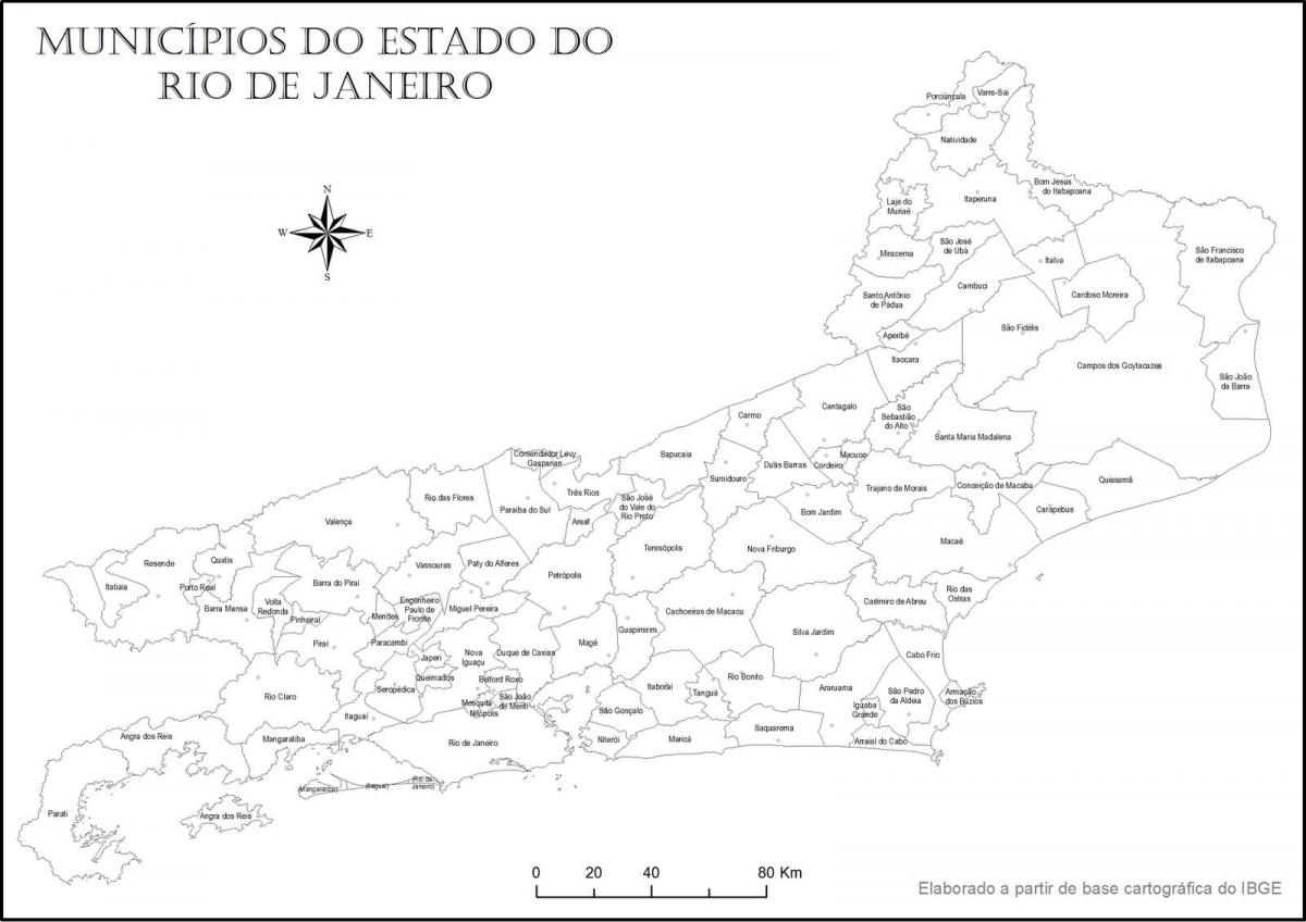 რუკა რიო-დე-ჟანეიროში შავი და თეთრი