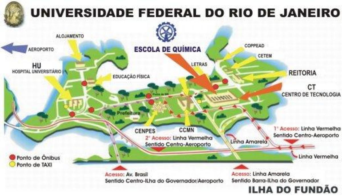 რუკა ფედერალური უნივერსიტეტის რიო-დე-ჟანეიროში