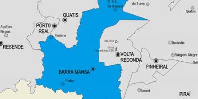 რუკა Barra Mansa მუნიციპალიტეტის