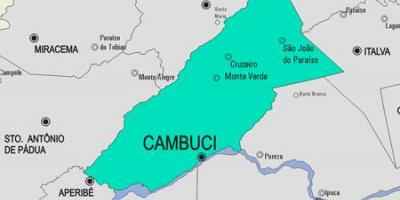 რუკა Cambuci მუნიციპალიტეტის