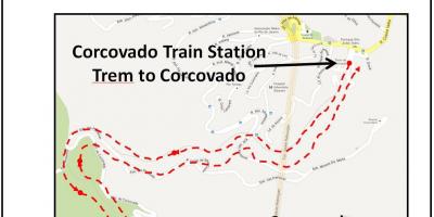 რუკა Corcovado მატარებელი