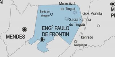 რუკა Engenheiro პაულო დე Frontin მუნიციპალიტეტის