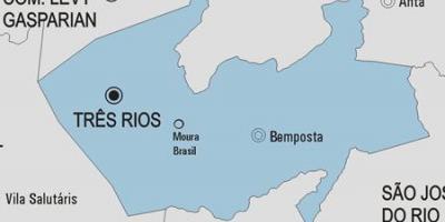 რუკა Três Rios მუნიციპალიტეტის