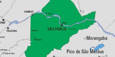 რუკა სან-ფრანცისკო დე Itabapoana მუნიციპალიტეტის
