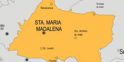რუკა სანტა მარია Madalena მუნიციპალიტეტის