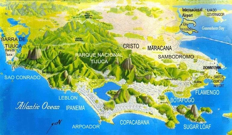 რუკა Sao Conrado beach
