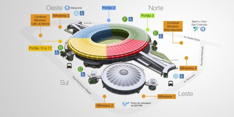 რუკა სტადიონი Maracana