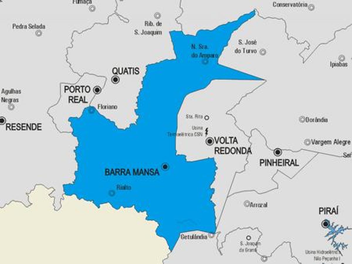 რუკა Barra Mansa მუნიციპალიტეტის