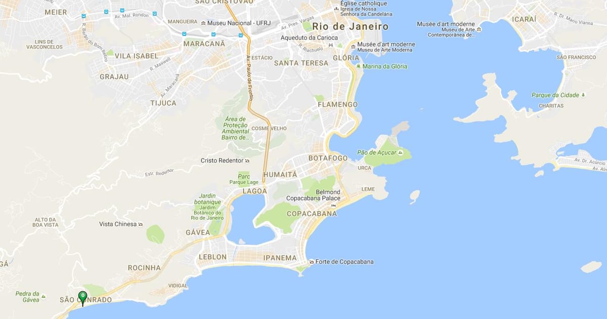რუკა beach São Conrado