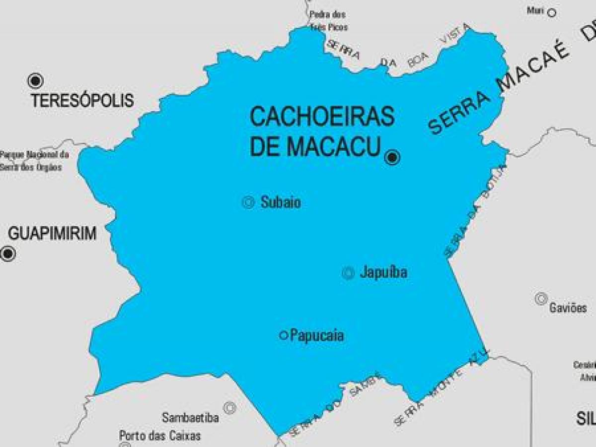 რუკა Cachoeiras de Macacu მუნიციპალიტეტის
