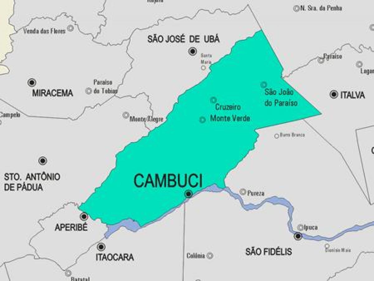 რუკა Cambuci მუნიციპალიტეტის