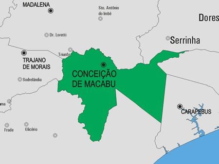 რუკა Conceição de Macabu მუნიციპალიტეტის