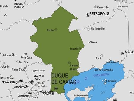 რუკა Duque de Caxias მუნიციპალიტეტის