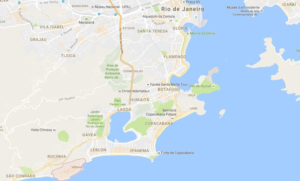 რუკა favela Vidigal