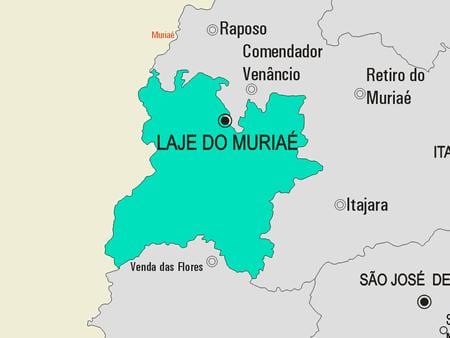 რუკა Laje ნუ Muriaé მუნიციპალიტეტის