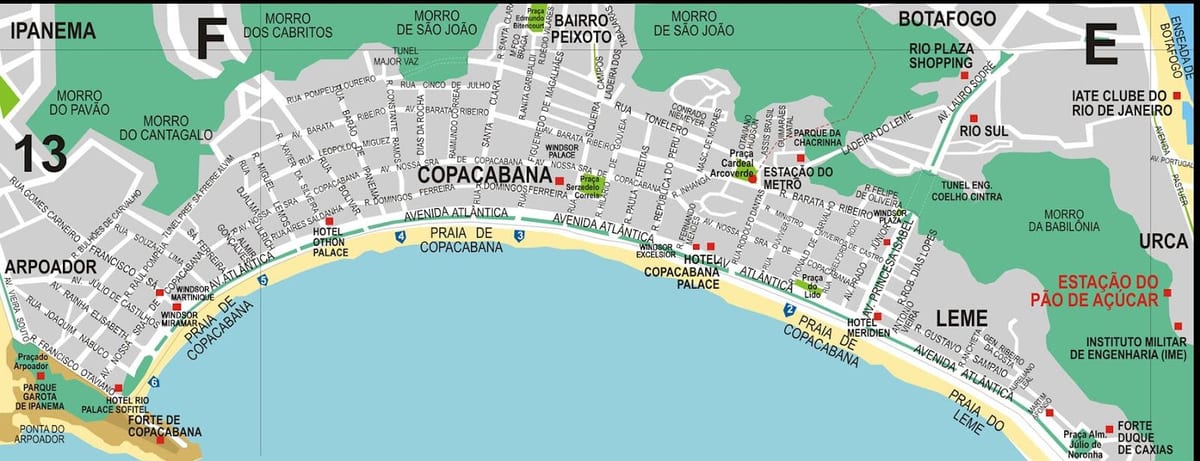 რუკა Leme beach