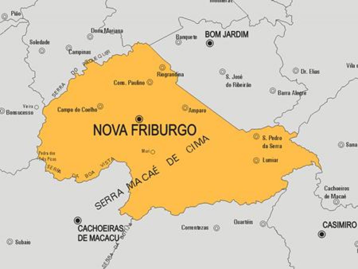 რუკა Nova Friburgo მუნიციპალიტეტის