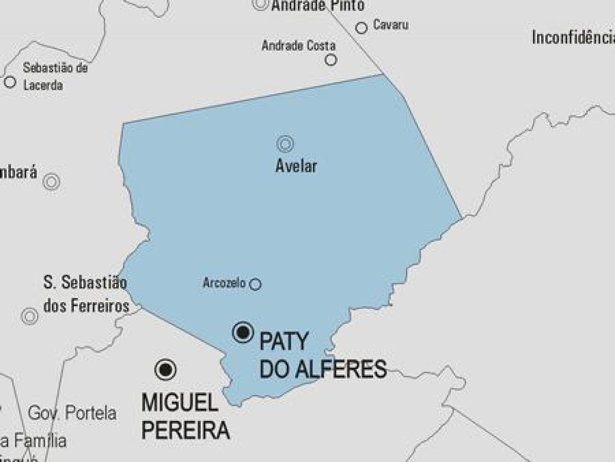 რუკა Paty ნუ Alferes მუნიციპალიტეტის