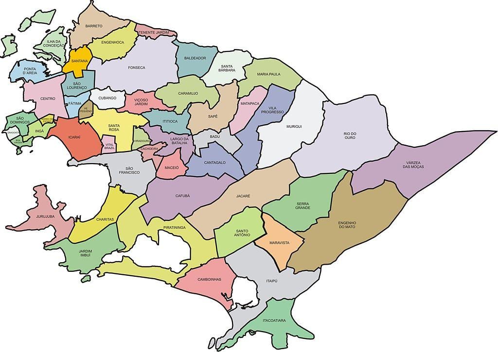 რუკა Quartiers Niterói