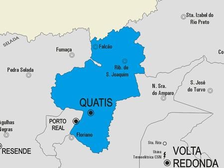 რუკა Quatis მუნიციპალიტეტის