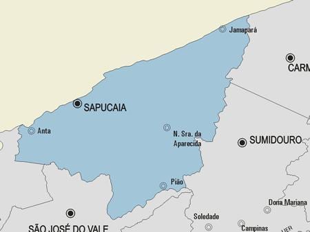 რუკა Sapucaia მუნიციპალიტეტის