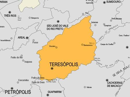 რუკა Teresópolis მუნიციპალიტეტის