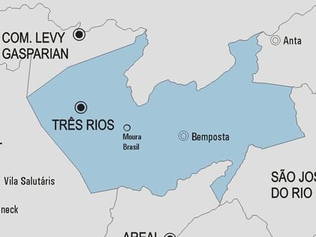 რუკა Três Rios მუნიციპალიტეტის