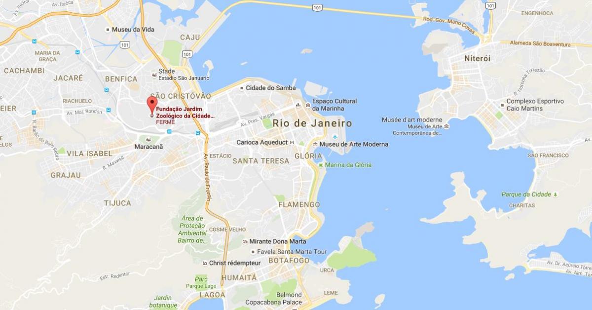 რუკა ზოოპარკში რიო-დე-ჟანეიროში