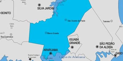 რუკა Araruama მუნიციპალიტეტის
