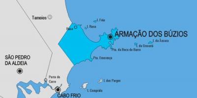 რუკა Armação dos Búzios მუნიციპალიტეტის