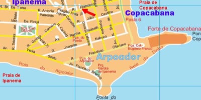 რუკა Arpoador beach