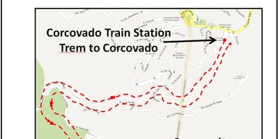 რუკა Corcovado მატარებელი