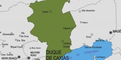 რუკა Duque de Caxias მუნიციპალიტეტის