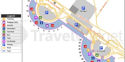 რუკა Galeão აეროპორტის ტერმინალის