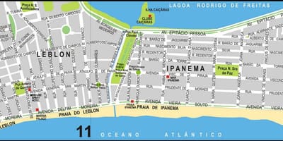რუკა Ipanema beach