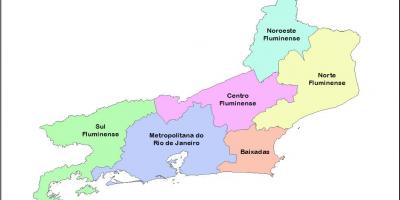 რუკა mesoregions რიო-დე-ჟანეიროში