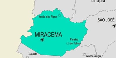 რუკა Miracema მუნიციპალიტეტის