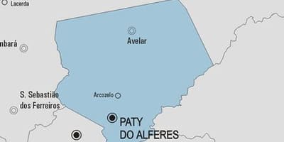 რუკა Paty ნუ Alferes მუნიციპალიტეტის