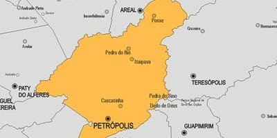 რუკა Petrópolis მუნიციპალიტეტის