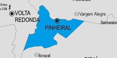 რუკა Pinheiral მუნიციპალიტეტის