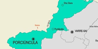 რუკა Porciúncula მუნიციპალიტეტის