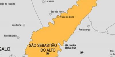 რუკა São Sebastião ნუ Alto მუნიციპალიტეტის